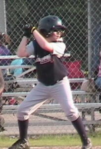 Youth baseball player ready to bat.